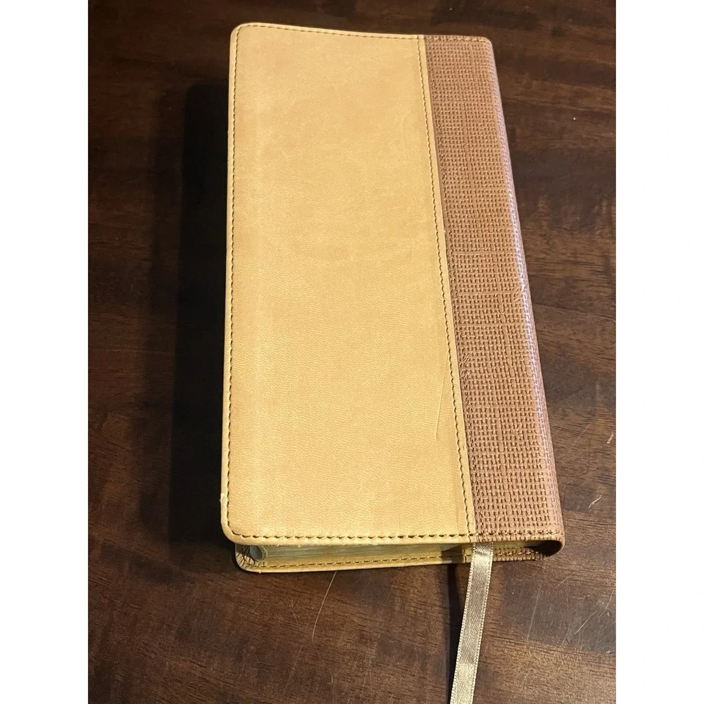 NRSV Go-Anywhere Thinline Bible 2007 First Edition HarperCollins Tan Brown